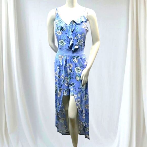 NO BOUNDRIES Plus Size Women's Super Soft Sleeveless Open Front Maxi Romper XXL - Picture 1 of 13